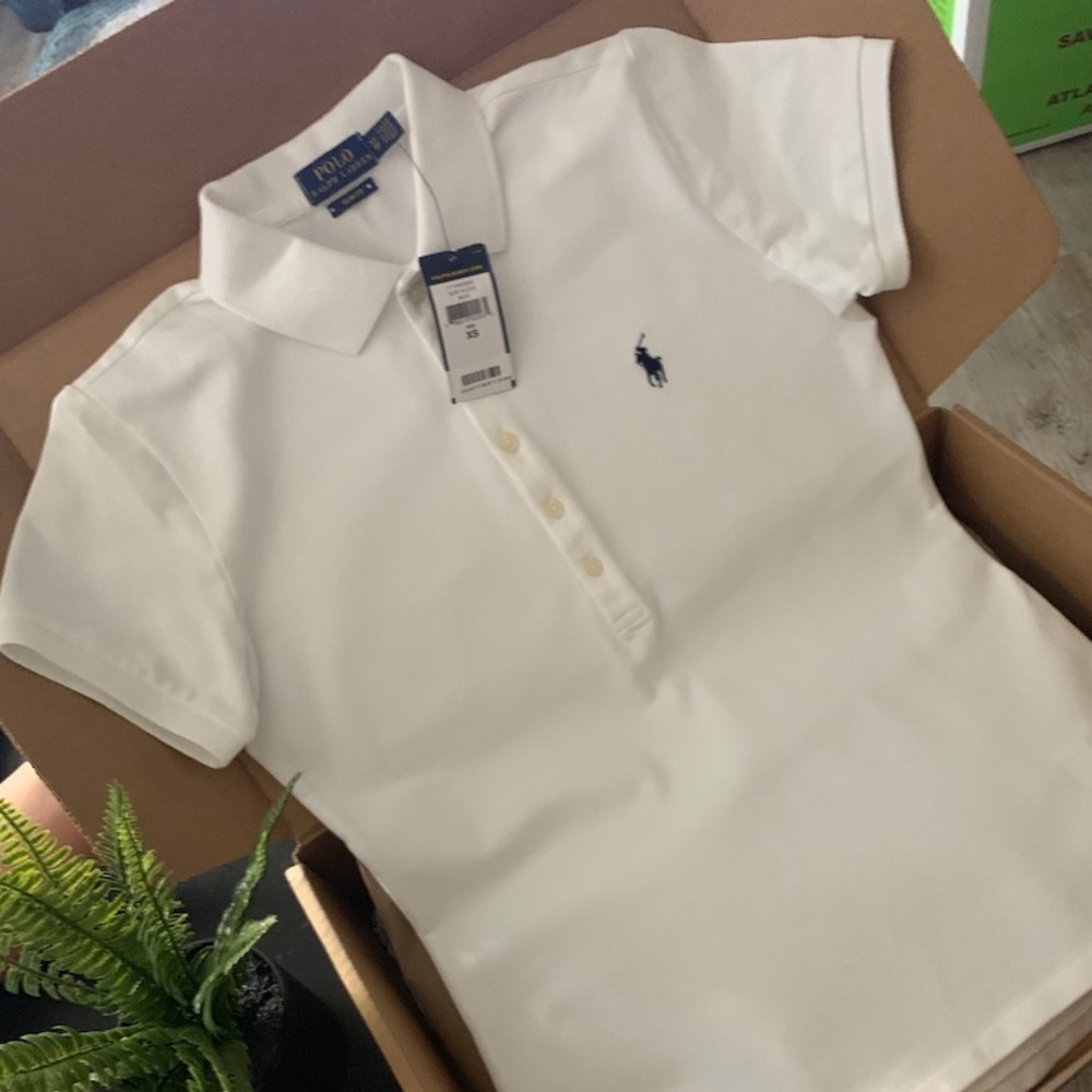 Ralph Lauren Womens Slim Fit Stretch Polo Shirt